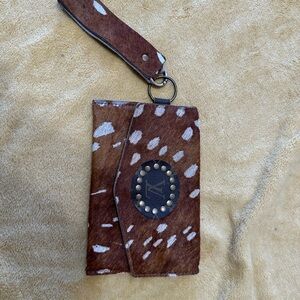 Brown Animal Print Wristlet LV